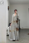 MUTEDANCE long buckle V -neck real silk dress MD22FW48 PM47